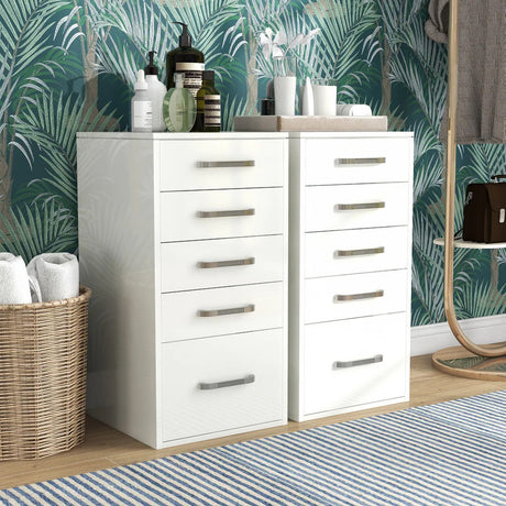 ZILKER White 64" Wide Counter Height Vanity Set