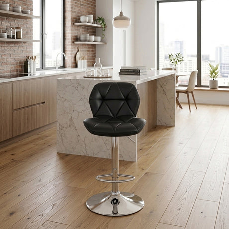 ZOELE Black 18" Wide Adjustable Bar Stool