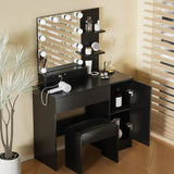 ZULEMA Black 40" Wide Vanity with Chair (RTA)