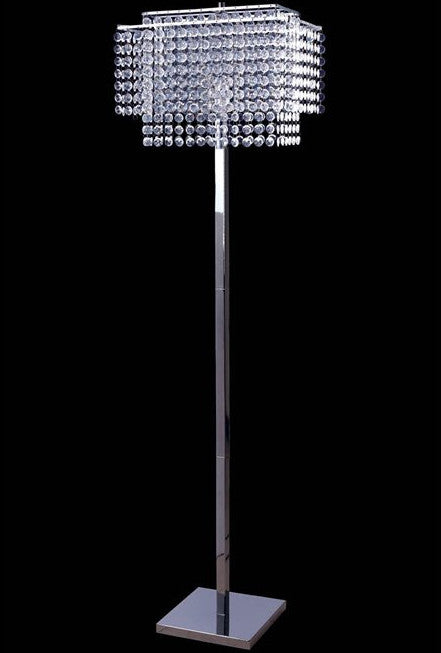 ZULEYMA Crystal 60" Height Floor Lamp