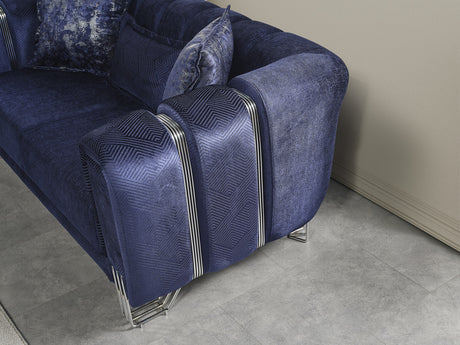 ZURICH Navy Luxury Sofa & Loveseat