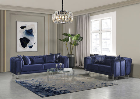 ZURICH Navy Luxury Sofa & Loveseat