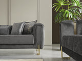 ZURICH Gray Luxury Sofa & Loveseat