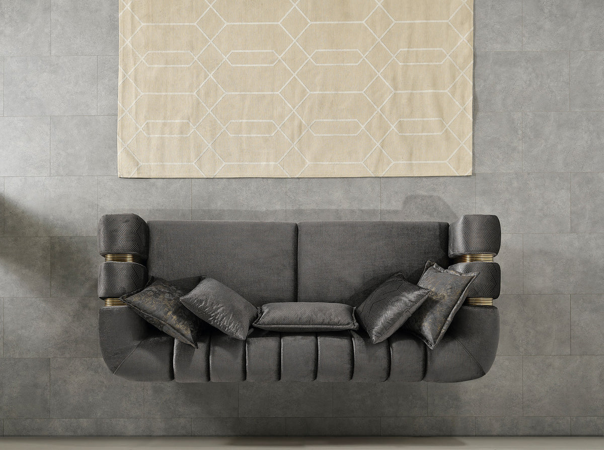 ZURICH Gray Luxury Sofa & Loveseat