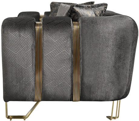 ZURICH Gray Luxury Sofa & Loveseat