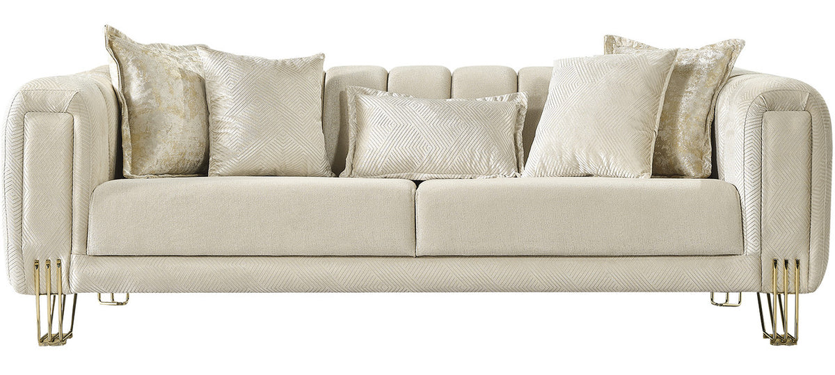 ZURICH Ivory Luxury Sofa & Loveseat