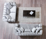 ZURICH Silver Luxury Sofa & Loveseat