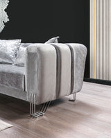 ZURICH Silver Luxury Sofa & Loveseat