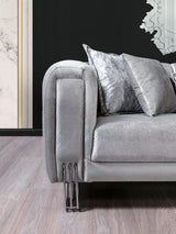 ZURICH Silver Luxury Sofa & Loveseat