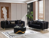 ZURICH Black Luxury Living Room Set