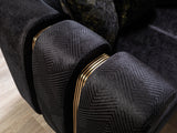 ZURICH Black Luxury Living Room Set