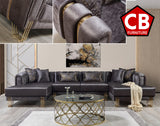 ZURICH Gray 138" Wide Luxury Sectional