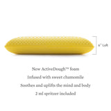 Zoned ActiveDough Chamomile Pillow with Aromatherapy Spray, Mid Loft