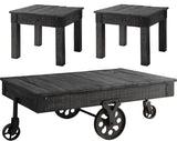 Zachary Gray 3 Piece Table Set
