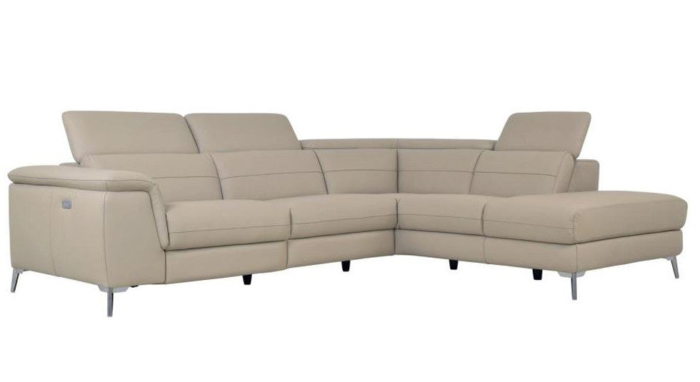 ZAHARA Taupe Reclining Powered Sectional