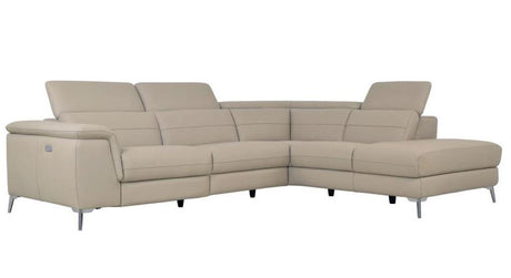 ZAHARA Taupe Reclining Powered Sectional