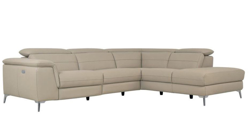 ZAHARA Taupe Reclining Powered Sectional