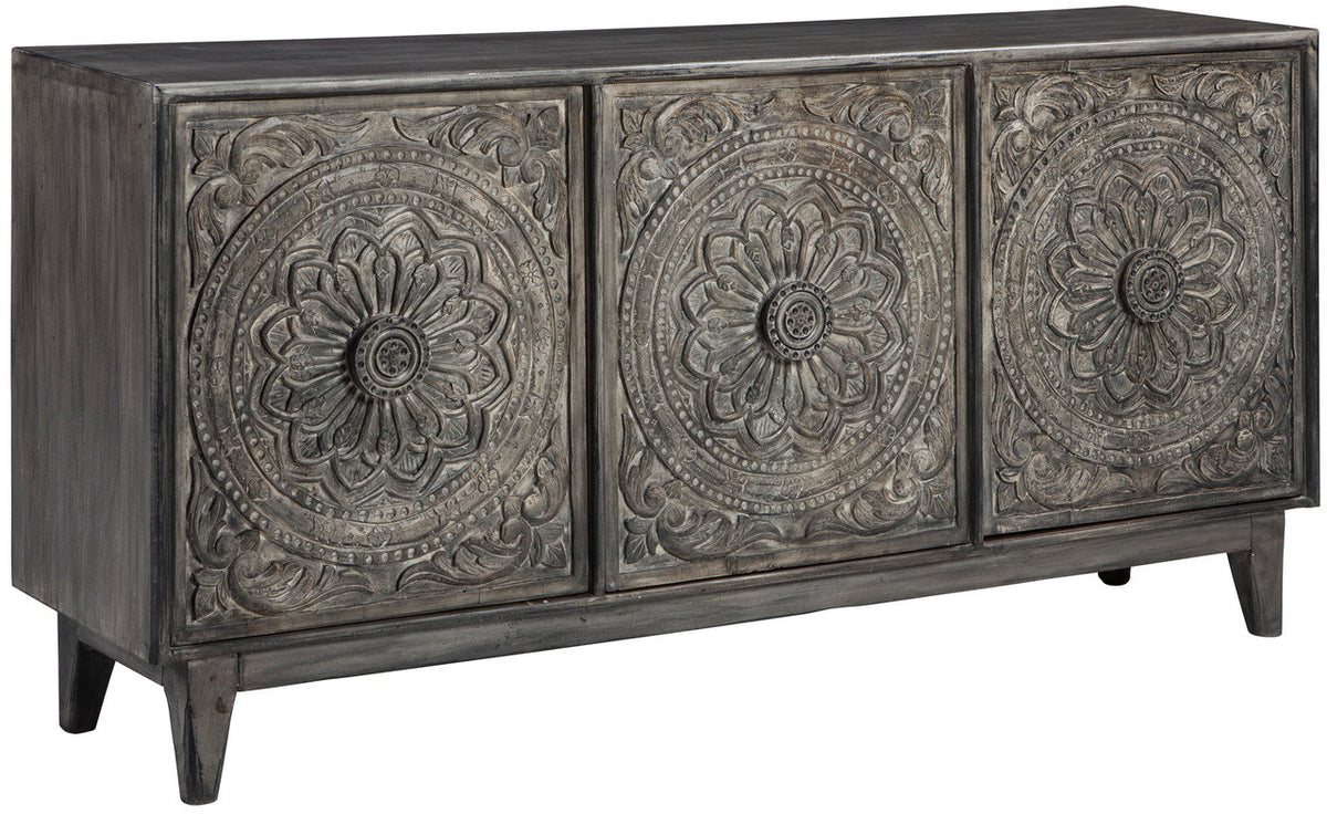 Zinnia Gray Brown Cabinet