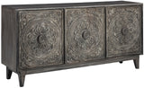 Zinnia Gray Brown Cabinet