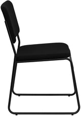 ZUMA Black Fabric 500 lb. Capacity Stacking Chair