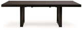 Neymorton - 7 Pc. - Rectangular Extension Table, 6 Side Chairs - Dark Grayish Brown