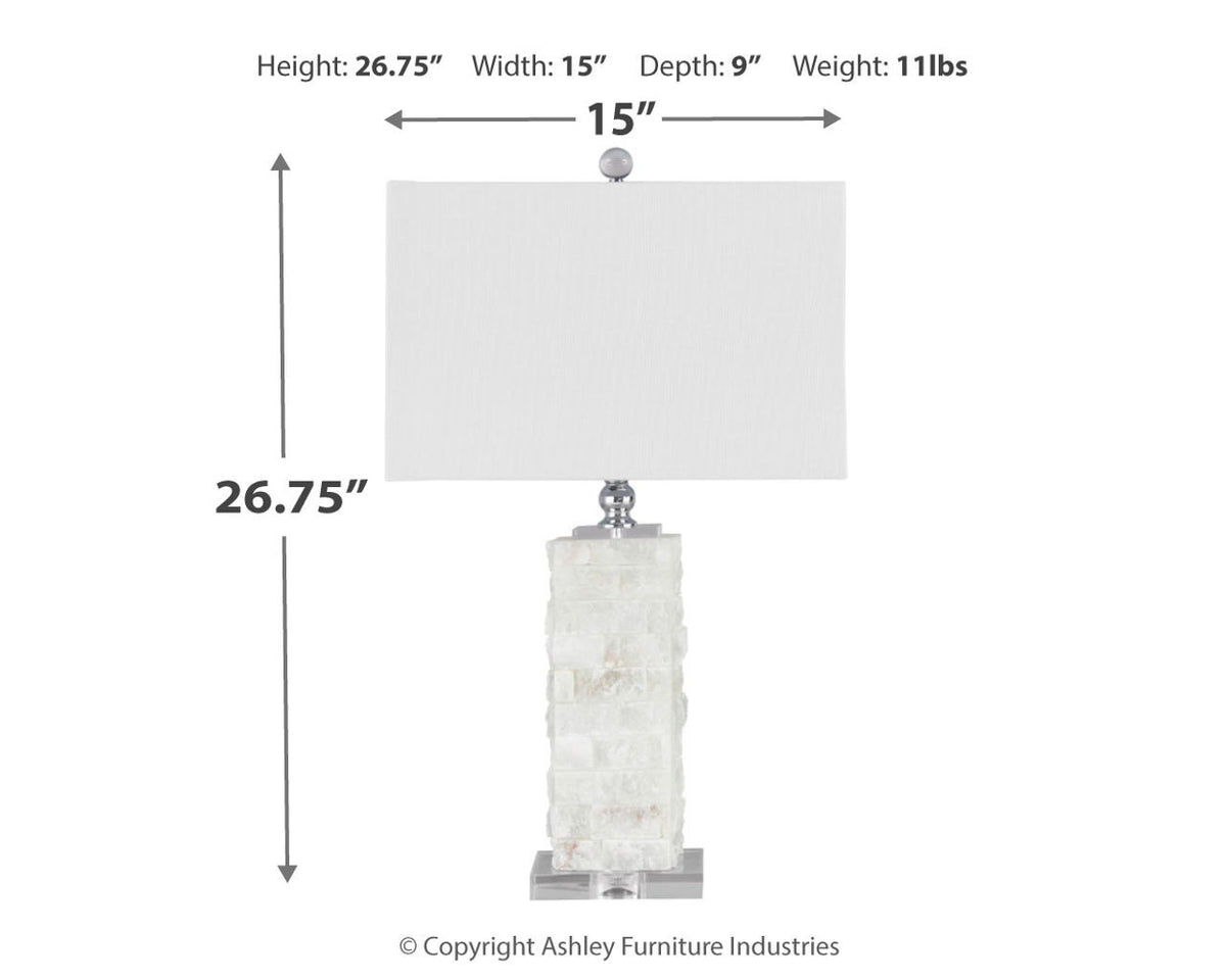 Malise - Alabaster Table Lamp  - White