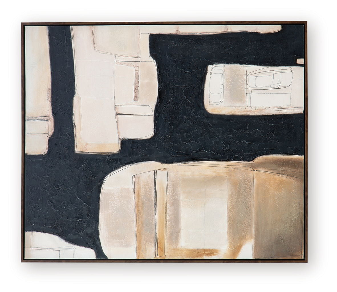 Feyville - Wall Art - Black / Brown / Cream