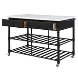 Emery - Kitchen Island - White Cultured Marble Top & Gray