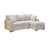 Pompano - Sectional With Chaise, Pull-Out Bed And Hidden Storage, Charging Ports