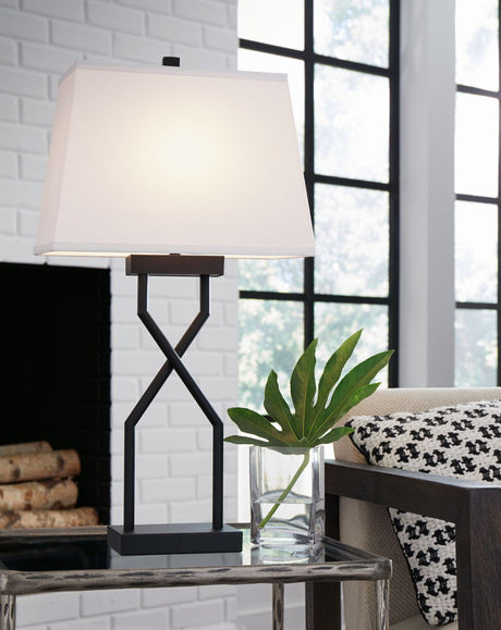 Brookthrone - Metal Table Lamp (Set of 2) - Black