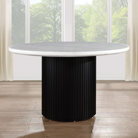 Colvin - Round Dining Table With Marble Top