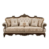 Balthasar - Sofa & Loveseat - Cherry / Beige