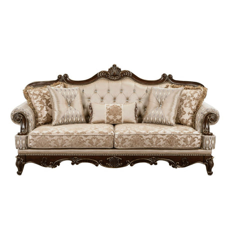 Balthasar - Sofa & Loveseat - Cherry / Beige