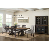 Montrose - Fabric Dining Host Chair (Set of 2) - Espresso / Light Gray