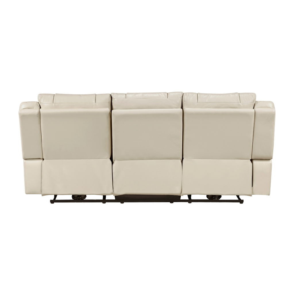 Huron - Power Double Reclining Sofa With Center Drop-Down Cup Holders, Wireless Charger, Magazine Bag, LED And Charging Ports
