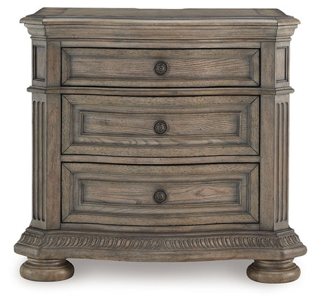 Ardenfield - Three Drawer Night Stand - Light Brown