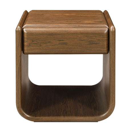 Lanza - End Table With Drawer - Dark Walnut