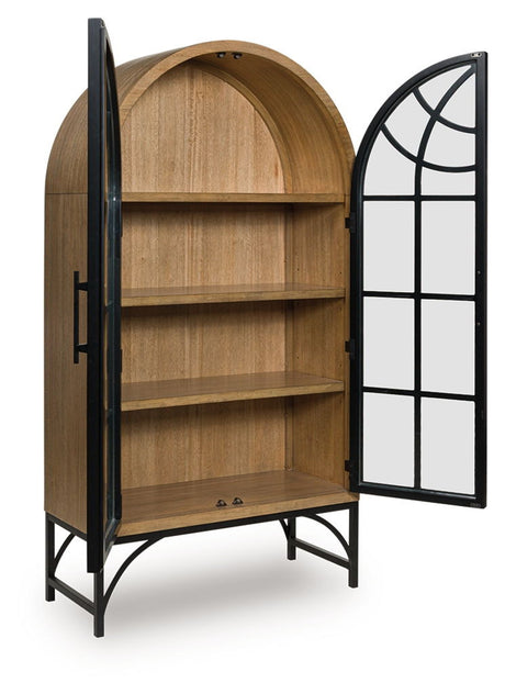 Gwenwich - Accent Cabinet - Natural / Black