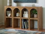 Luzmanacy - Console Sofa Table - Natural Brown
