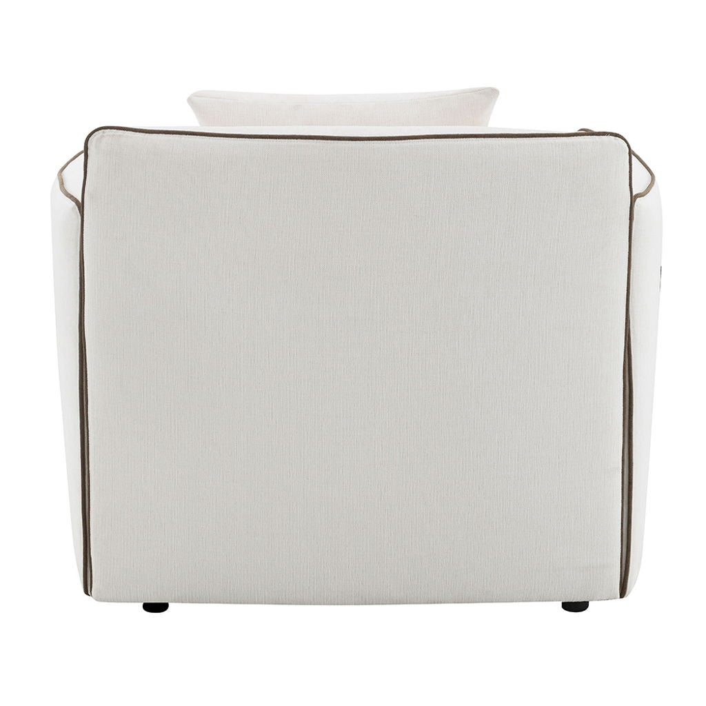 Yolanda - Chair With Pillow - Beige Chenille