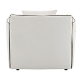 Yolanda - Chair With Pillow - Beige Chenille