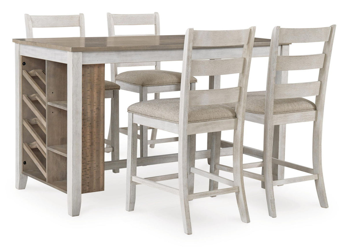 Skempton - Rectangular Counter Table With Storage - White