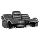 Putnam - Power Double Reclining Sofa With Center Drop-Down Cup Holders, Receptacles And USB Ports