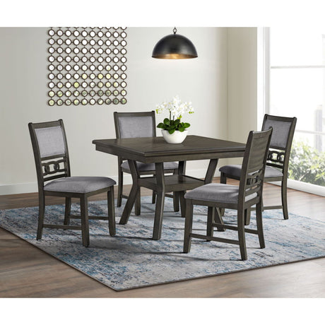 Amherst - Dining Side Chair With Fabric Cushion Side Stretcher (Set of 2) - Gray Finish