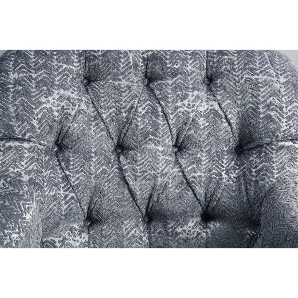 Gaura - Chair With Pillow - Dark Gray Velvet