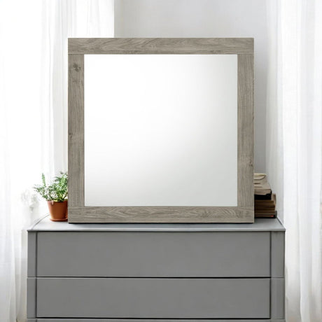 Mari - Mirror - Light Gray Finish