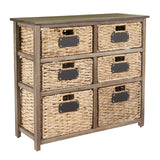 Cortinella Coastal 6-Drawer Storage