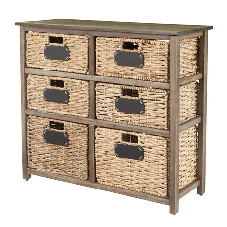 Cortinella Coastal 6-Drawer Storage