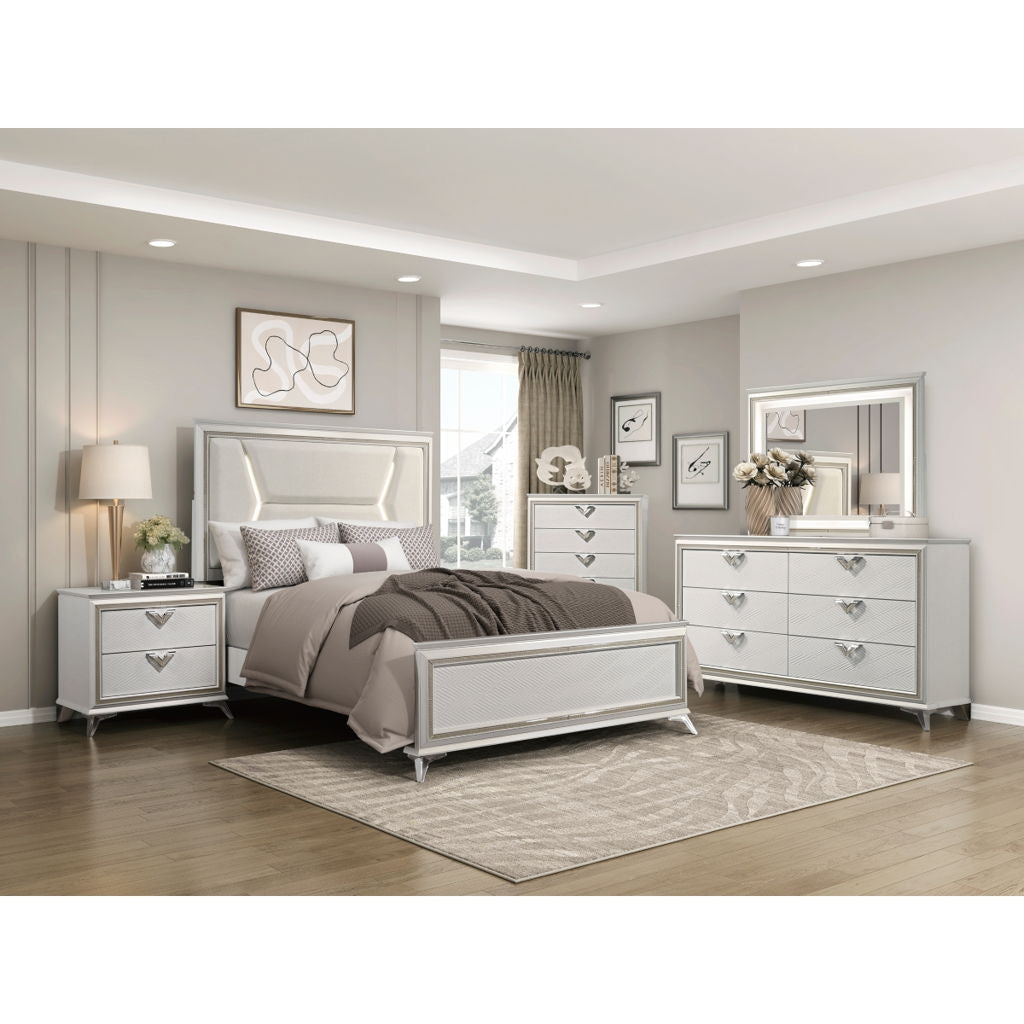 Audra - Nightstand - Gold / Silver / Champagne