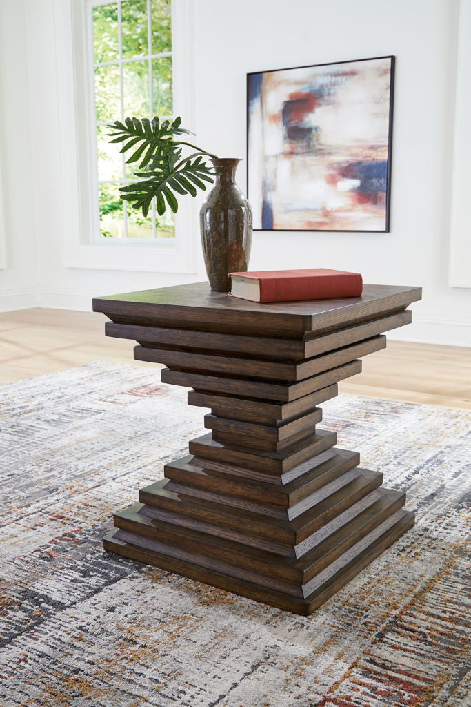 Hannodream - Square End Table - Warm Brown